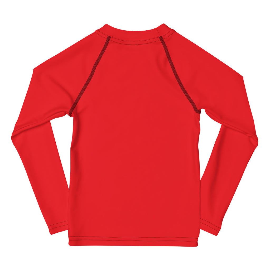 SUCCESS WIRE Unisex Alizarin Red Rash Guard for Little Kids (2T-7)