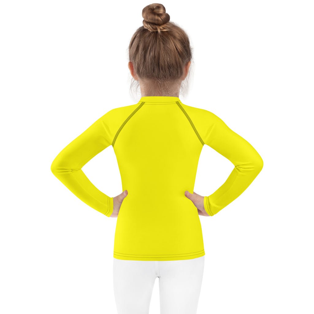 SUCCESS WIRE Unisex Bright Yellow Rash Guard for Little Kids (2T-7)