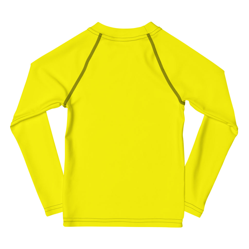 SUCCESS WIRE Unisex Bright Yellow Rash Guard for Little Kids (2T-7)