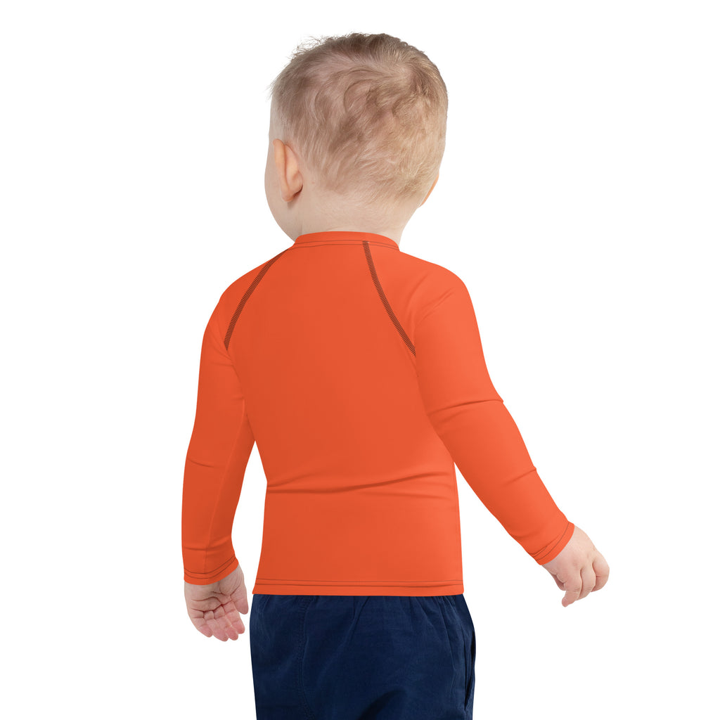 SUCCESS WIRE Unisex Outrageous Orange Rash Guard for Little Kids (2T-7)
