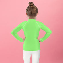 Load image into Gallery viewer, SUCCESS WIRE Unisex Lime Breeze Rash Guard for Little Kids (2T-7)
