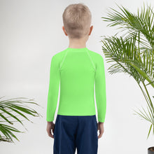 Load image into Gallery viewer, SUCCESS WIRE Unisex Lime Breeze Rash Guard for Little Kids (2T-7)
