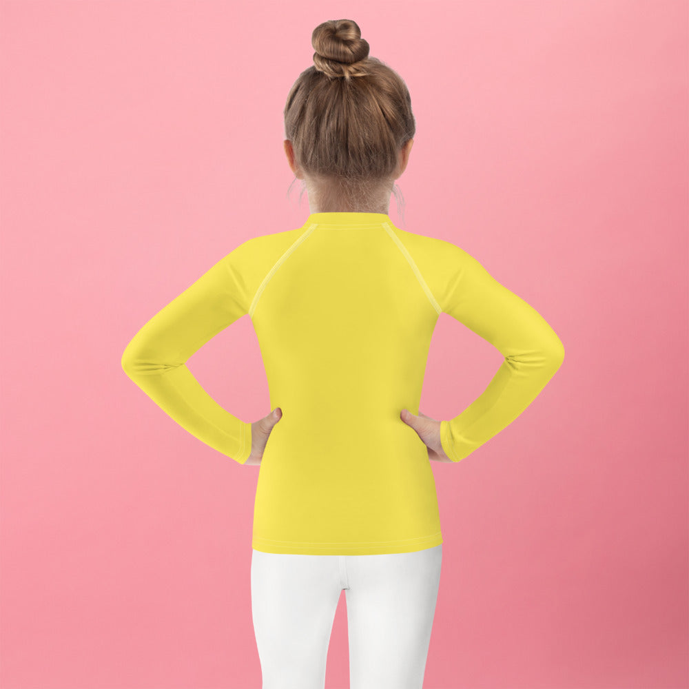 SUCCESS WIRE Paris Daisy Yellow Rash Guard for Little Girls (2T-7)
