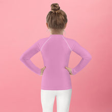 Load image into Gallery viewer, SUCCESS WIRE Lavender Rose Rash Guard for Little Girls (2T-7)
