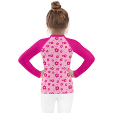 Load image into Gallery viewer, SUCCESS WIRE Power Flower Pink Rash Guard for Little Girls (2T-7)
