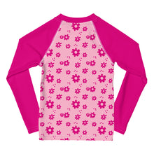 Load image into Gallery viewer, SUCCESS WIRE Power Flower Pink Rash Guard for Little Girls (2T-7)
