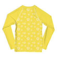 Load image into Gallery viewer, SUCCESS WIRE Power Flower Yellow Rash Guard for Little Girls (2T-7)
