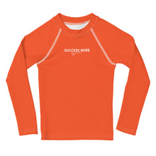 Load image into Gallery viewer, SUCCESS WIRE Outrageous Orange with White Logo Rash Guard for Little Girls (2T-7)
