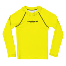 Load image into Gallery viewer, SUCCESS WIRE Unisex Bright Yellow Rash Guard for Little Kids (2T-7)
