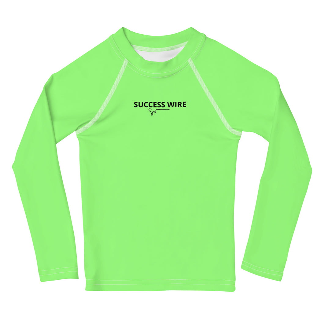 SUCCESS WIRE Unisex Lime Breeze Rash Guard for Little Kids (2T-7)