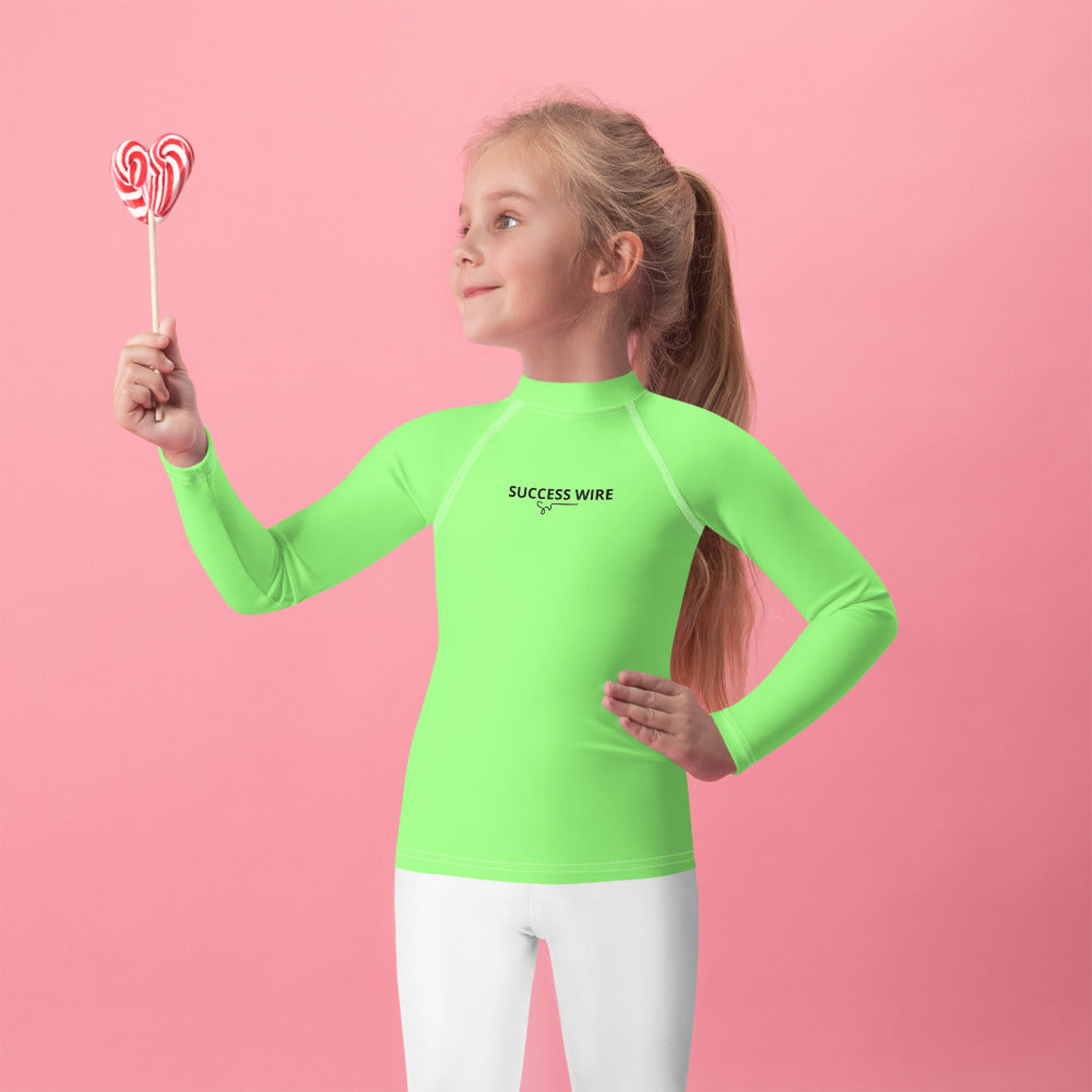 SUCCESS WIRE Unisex Lime Breeze Rash Guard for Little Kids (2T-7)