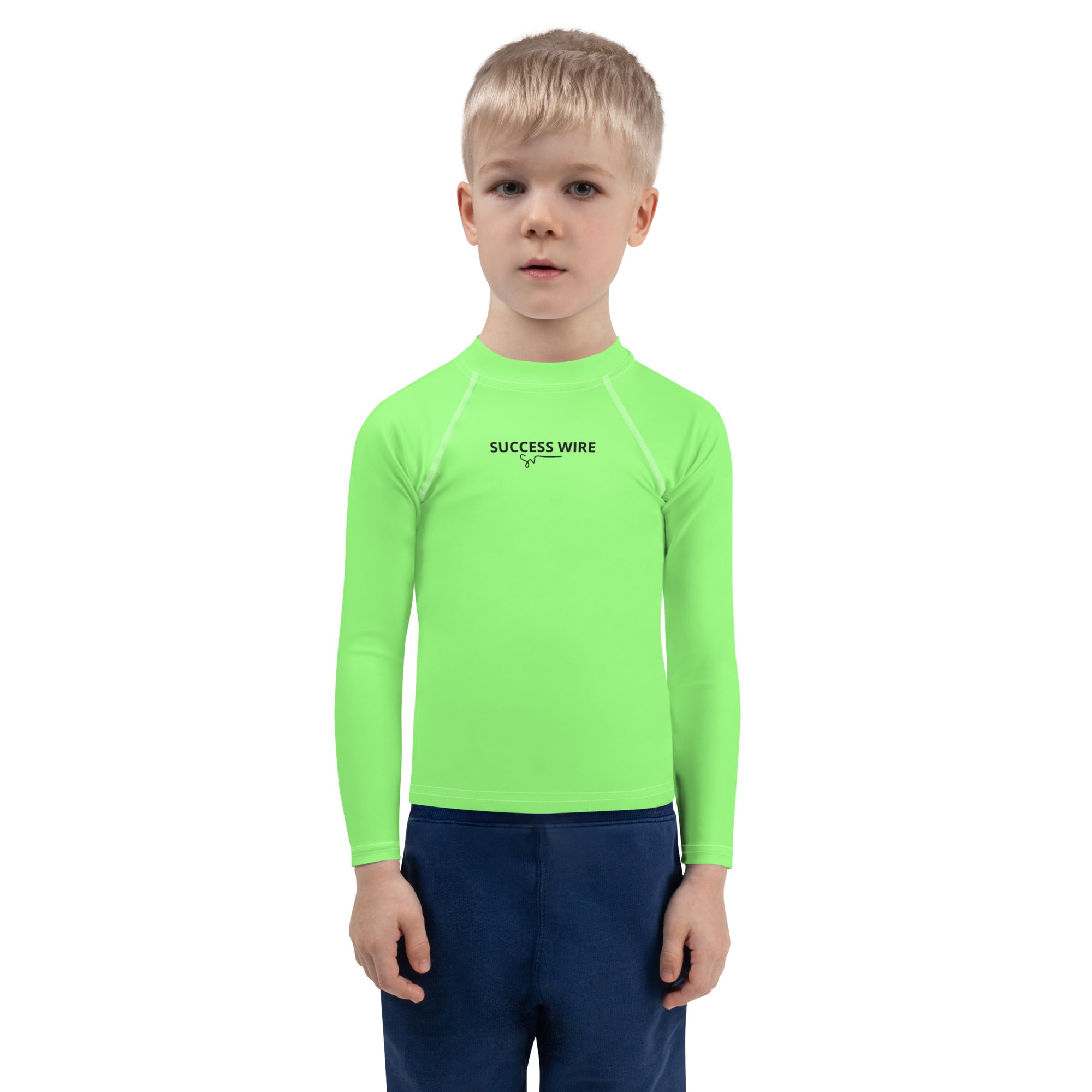 SUCCESS WIRE Unisex Lime Breeze Rash Guard for Little Kids (2T-7)