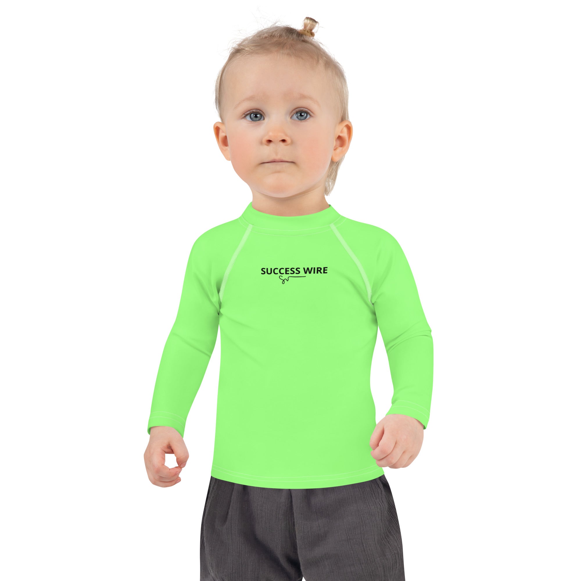 SUCCESS WIRE Unisex Lime Breeze Rash Guard for Little Kids (2T-7)