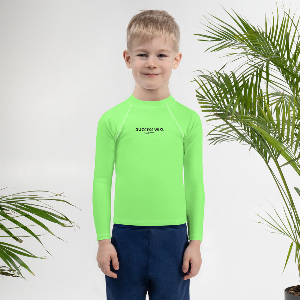 SUCCESS WIRE Unisex Lime Breeze Rash Guard for Little Kids (2T-7)