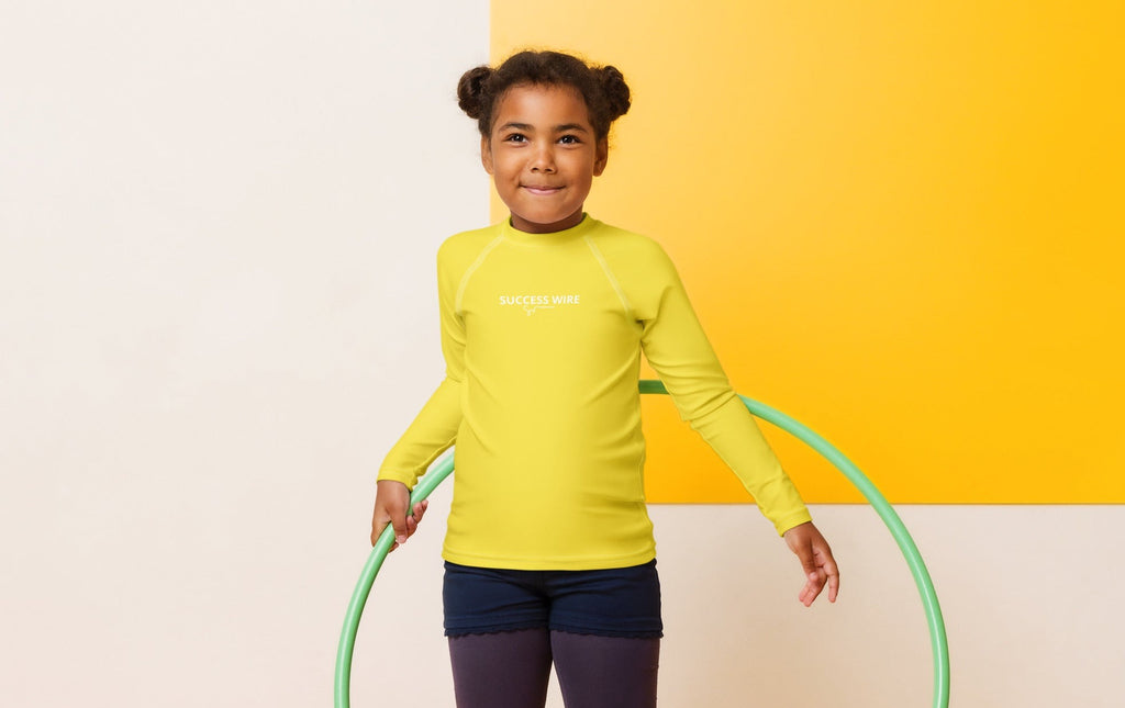 SUCCESS WIRE Paris Daisy Yellow Rash Guard for Little Girls (2T-7)