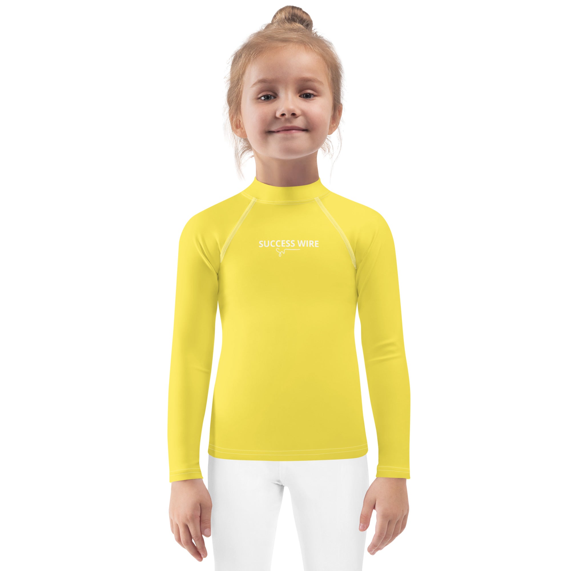 SUCCESS WIRE Paris Daisy Yellow Rash Guard for Little Girls (2T-7)