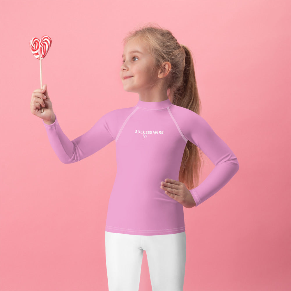 SUCCESS WIRE Lavender Rose Rash Guard for Little Girls (2T-7)