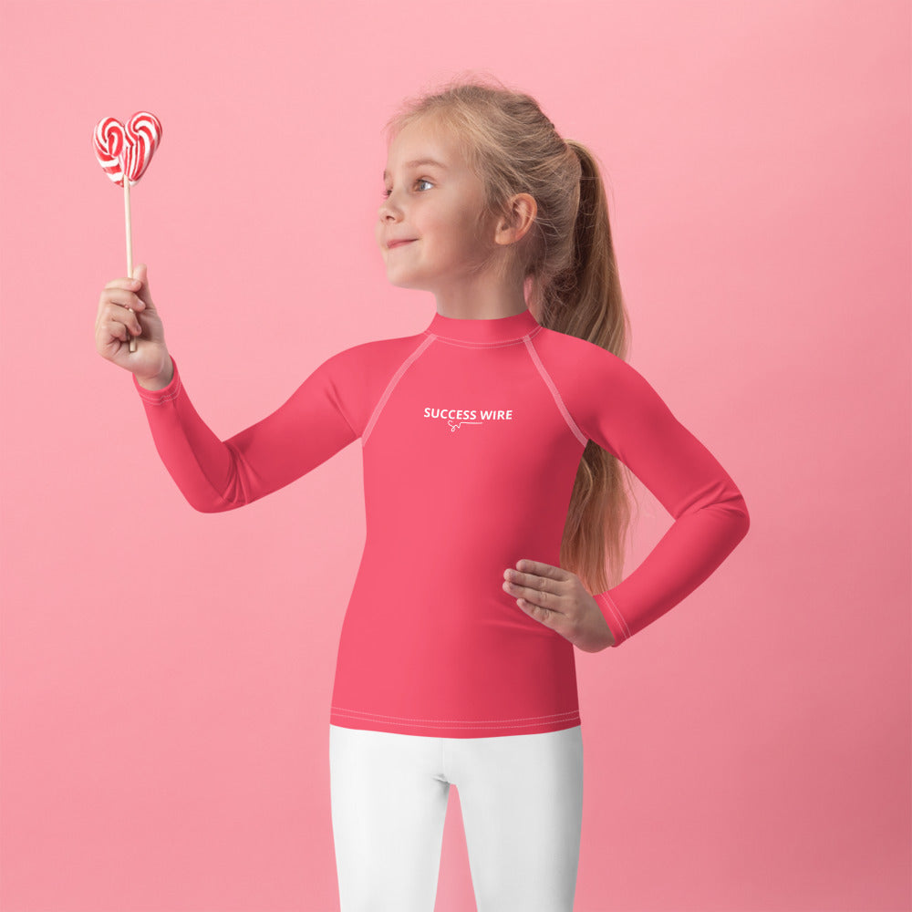 SUCCESS WIRE Radical Red Rash Guard for Little Girls (2T-7)