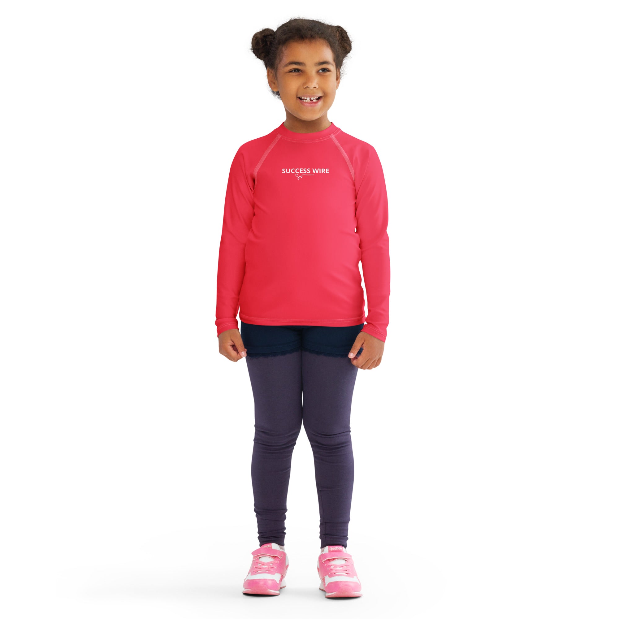 SUCCESS WIRE Radical Red Rash Guard for Little Girls (2T-7)
