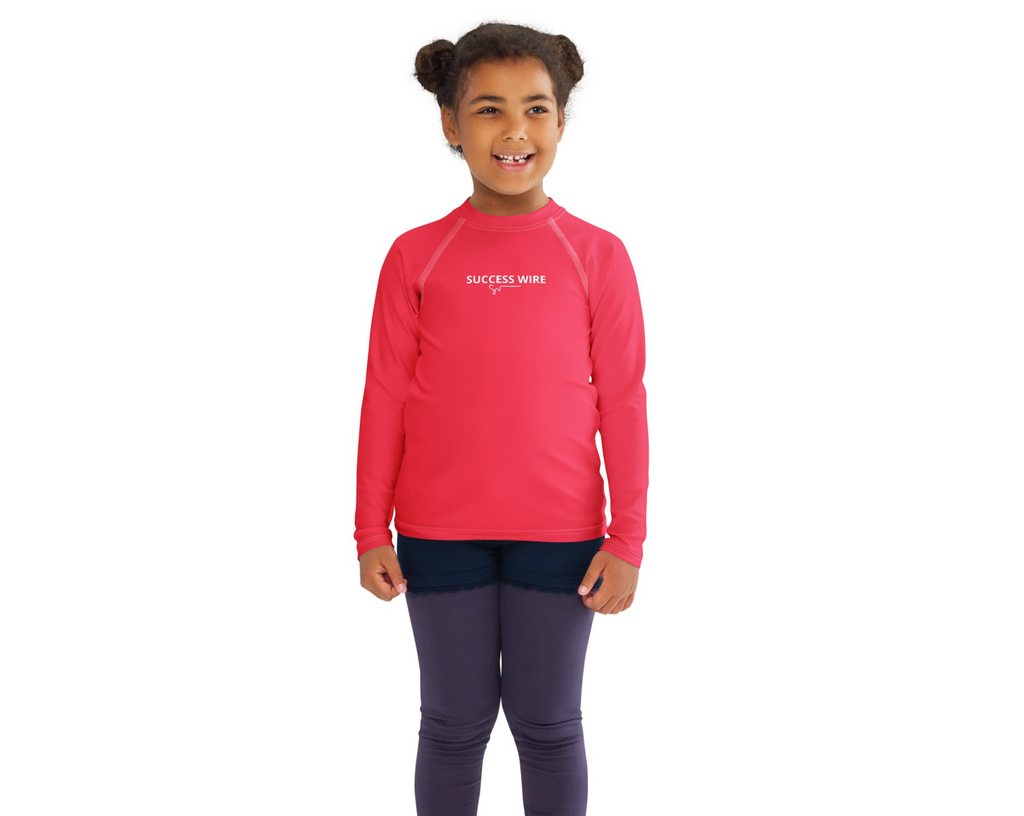 SUCCESS WIRE Radical Red Rash Guard for Little Girls (2T-7)