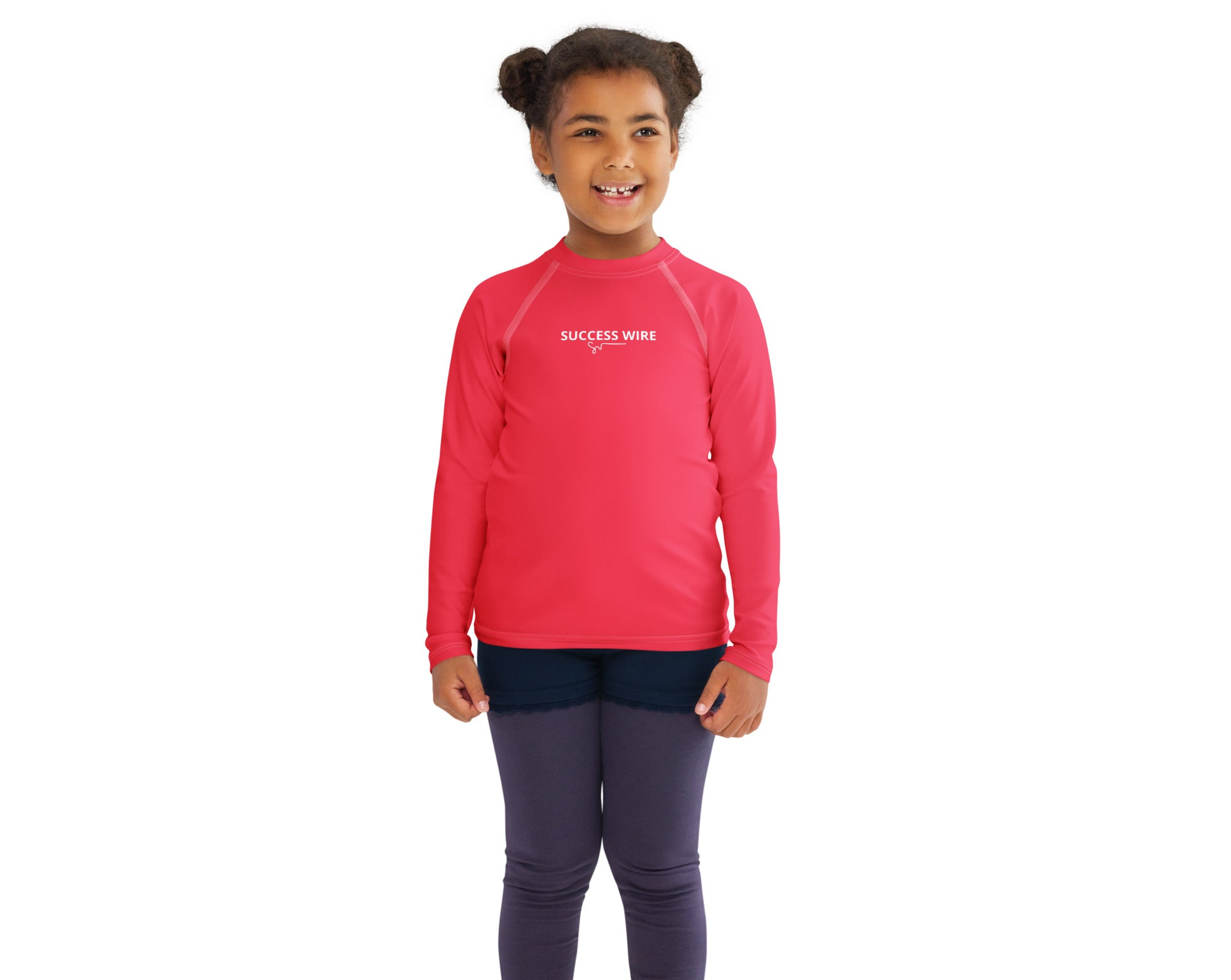 SUCCESS WIRE Radical Red Rash Guard for Little Girls (2T-7)