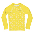 SUCCESS WIRE Power Flower Yellow Rash Guard for Little Girls (2T-7)
