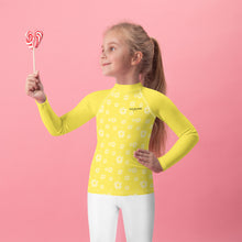 Load image into Gallery viewer, SUCCESS WIRE Power Flower Yellow Rash Guard for Little Girls (2T-7)
