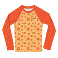SUCCESS WIRE Power Flower Chardonnay Orange Rash Guard for Little Girls (2T-7)