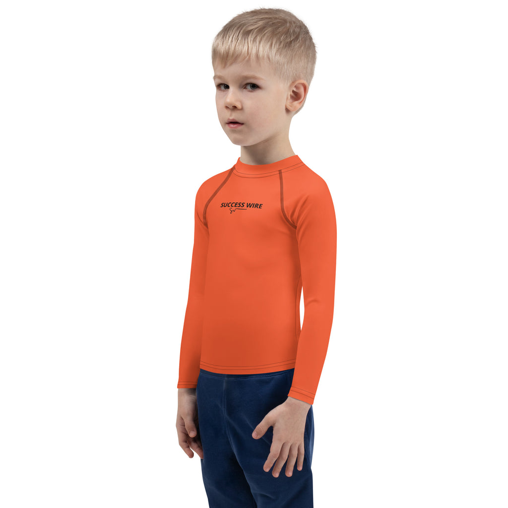 SUCCESS WIRE Unisex Outrageous Orange Rash Guard for Little Kids (2T-7)