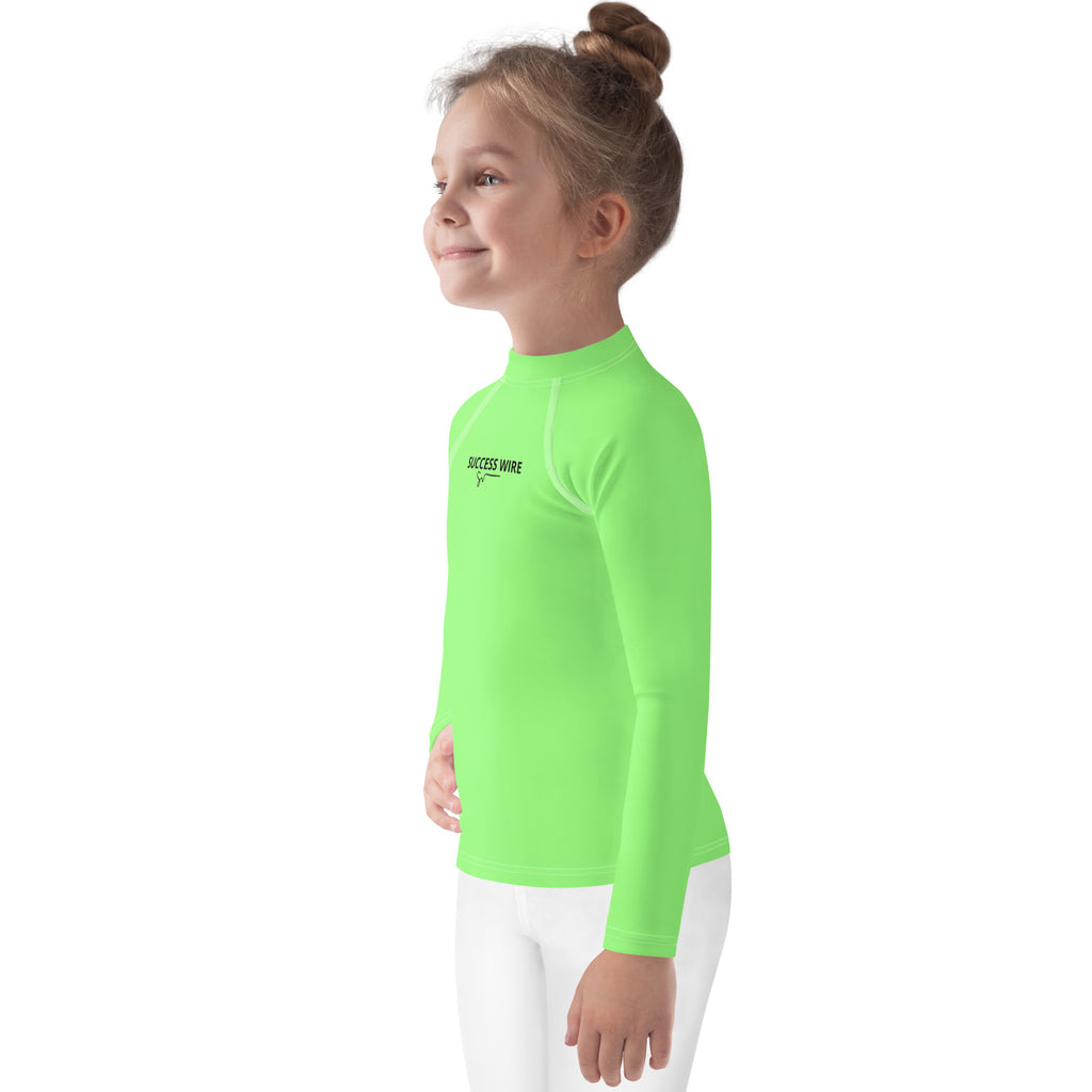 SUCCESS WIRE Unisex Lime Breeze Rash Guard for Little Kids (2T-7)