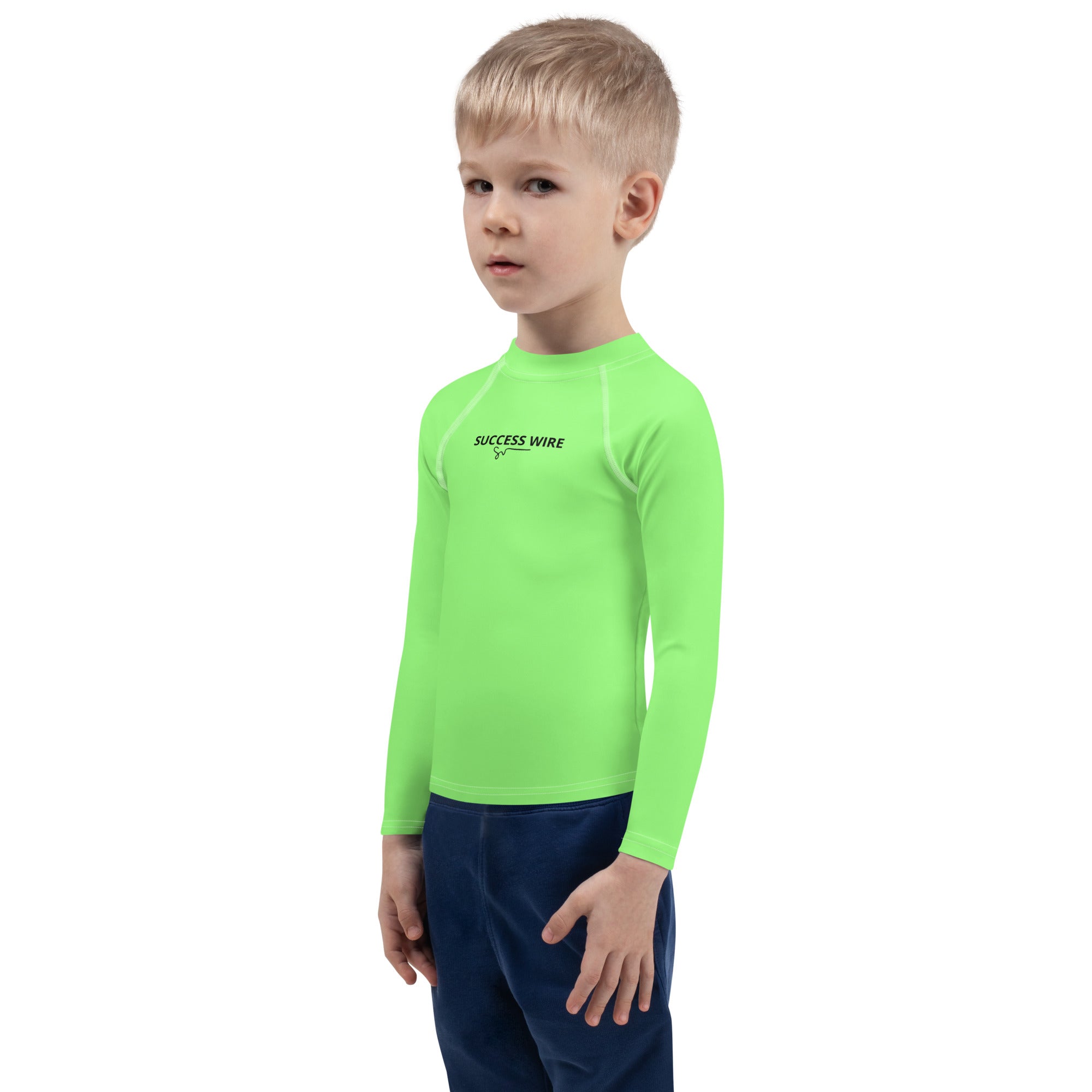 SUCCESS WIRE Unisex Lime Breeze Rash Guard for Little Kids (2T-7)
