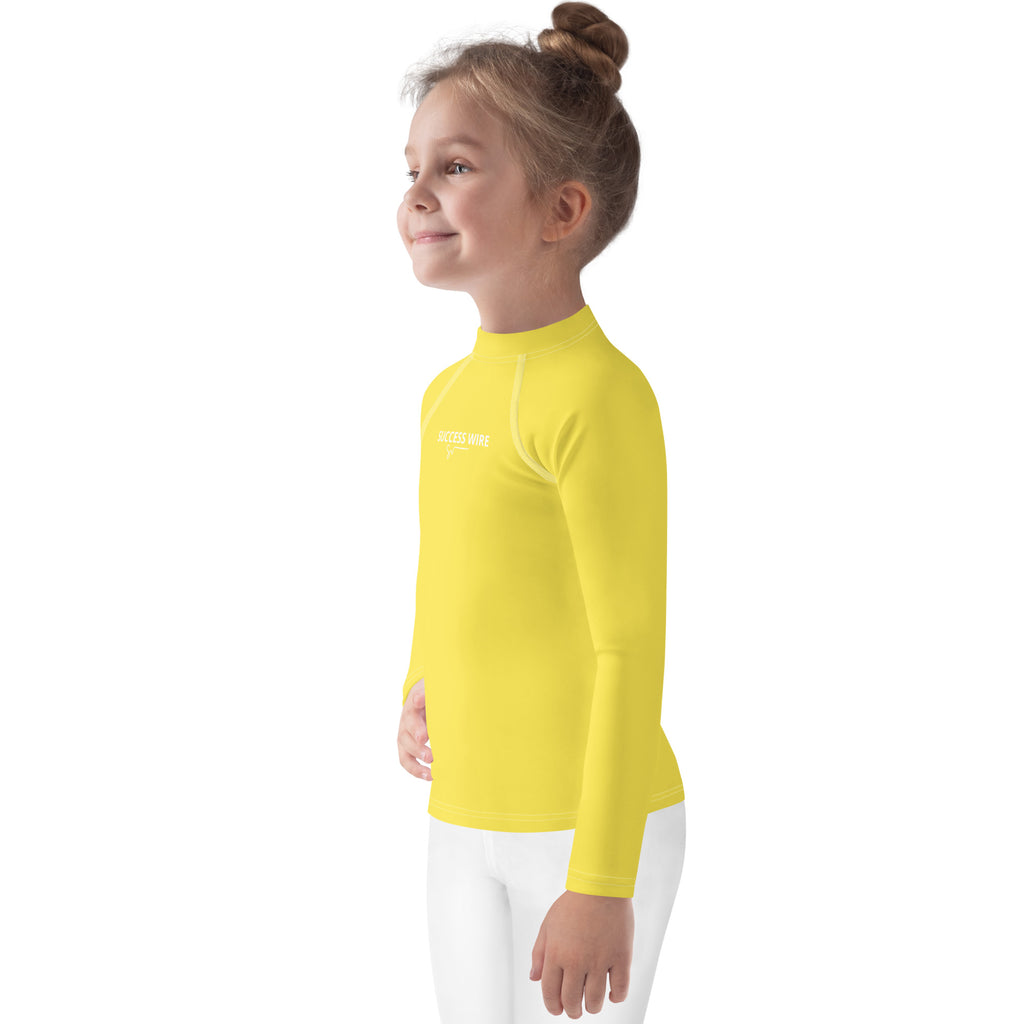 SUCCESS WIRE Paris Daisy Yellow Rash Guard for Little Girls (2T-7)
