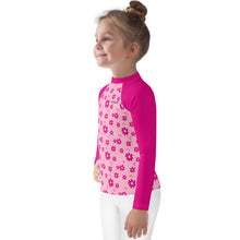 Load image into Gallery viewer, SUCCESS WIRE Power Flower Pink Rash Guard for Little Girls (2T-7)
