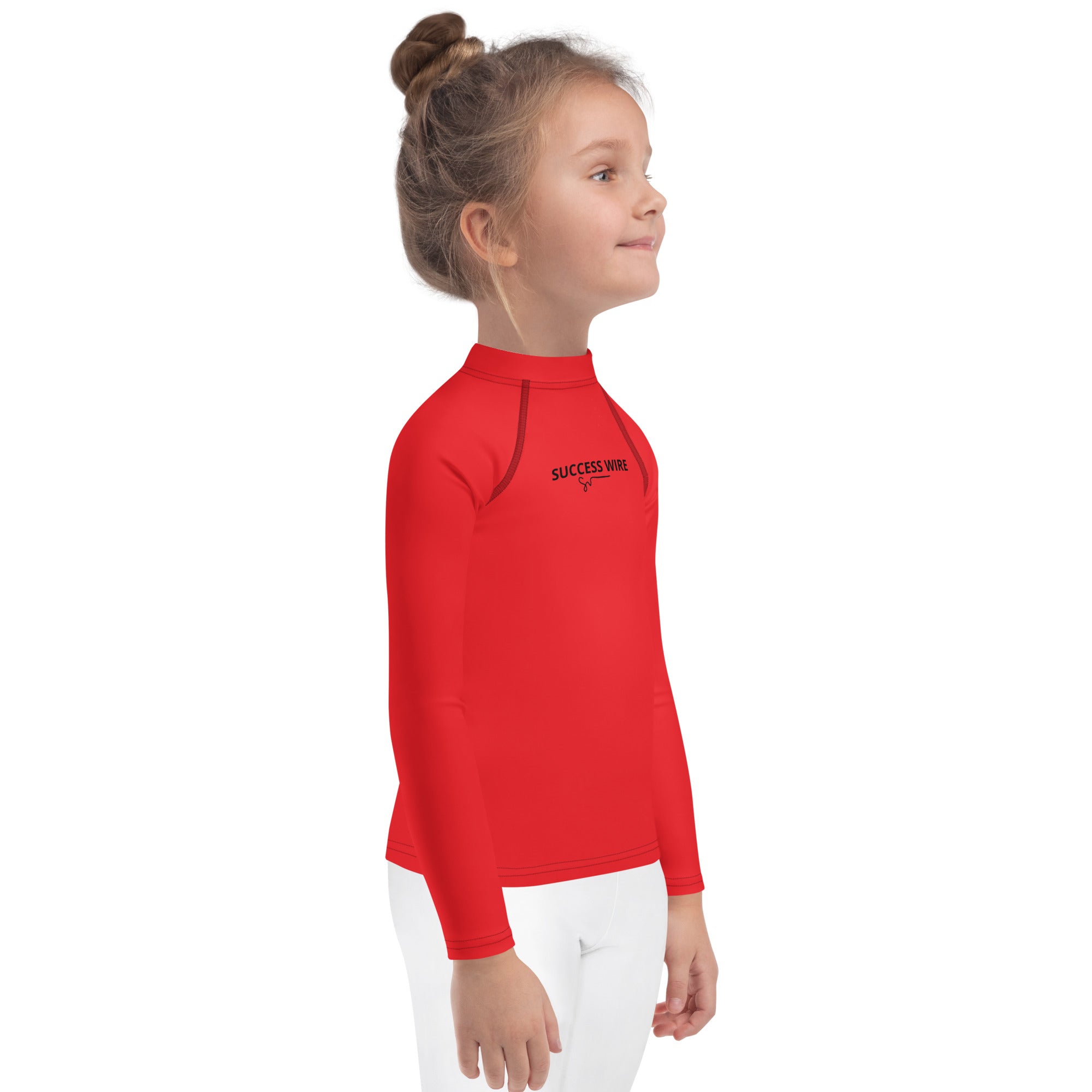 SUCCESS WIRE Unisex Alizarin Red Rash Guard for Little Kids (2T-7)