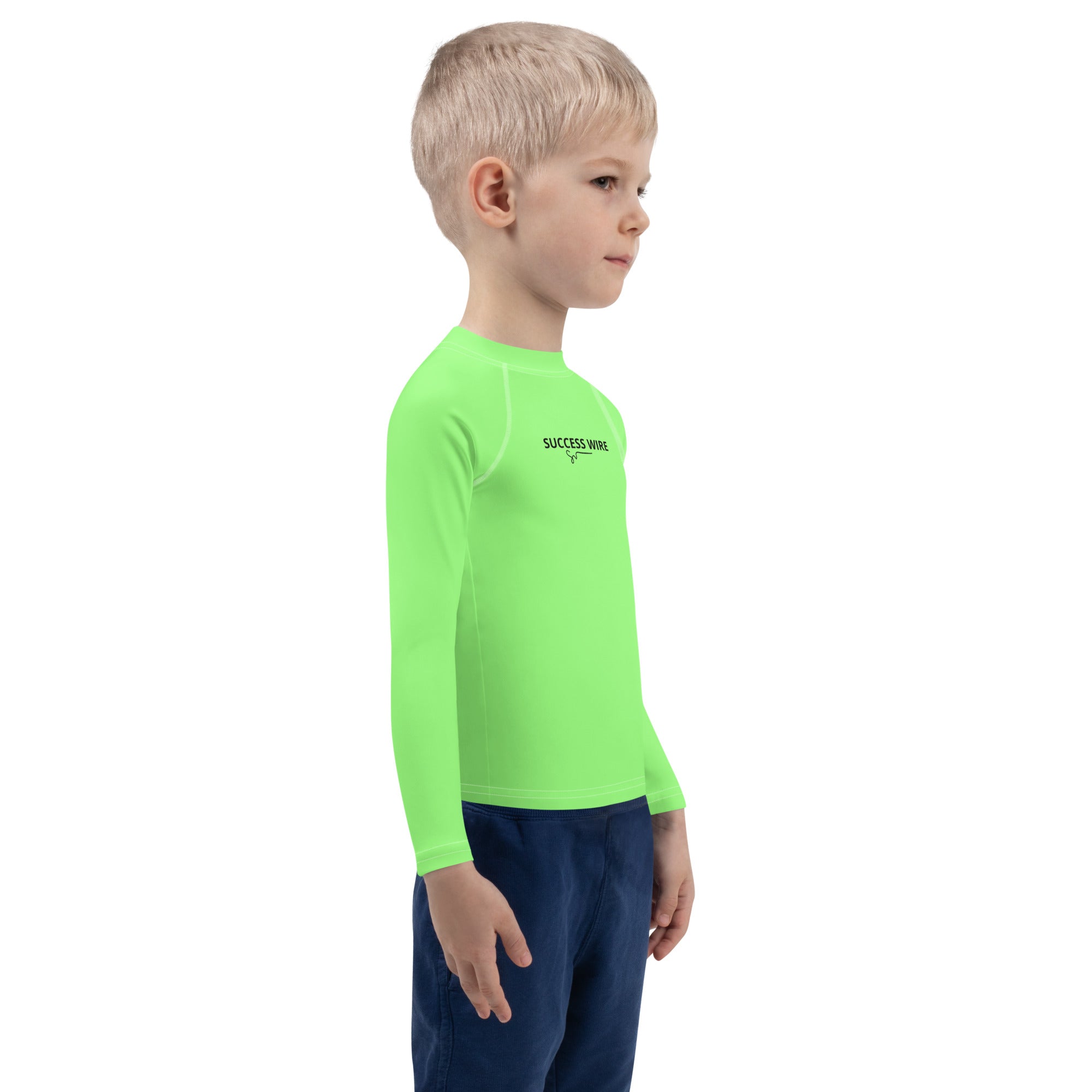 SUCCESS WIRE Unisex Lime Breeze Rash Guard for Little Kids (2T-7)