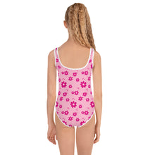 Load image into Gallery viewer, SUCCESS WIRE Power Flower Pink Swimsuit for Little Girls (2T-7)
