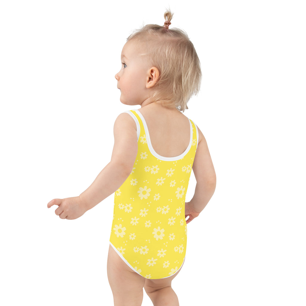 SUCCESS WIRE Power Flower Yellow Swimsuit for Little Girls (2T-7)