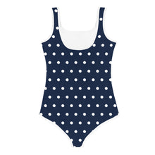 Load image into Gallery viewer, SUCCESS WIRE Navy Polka Dot Swimsuit for Little Girls (2T-7)
