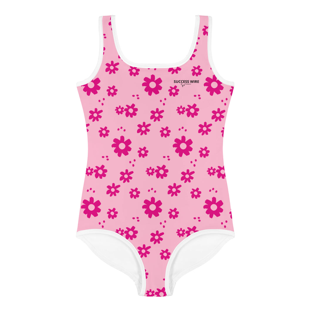 SUCCESS WIRE Power Flower Pink Swimsuit for Little Girls (2T-7)