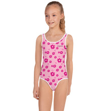 Load image into Gallery viewer, SUCCESS WIRE Power Flower Pink Swimsuit for Little Girls (2T-7)
