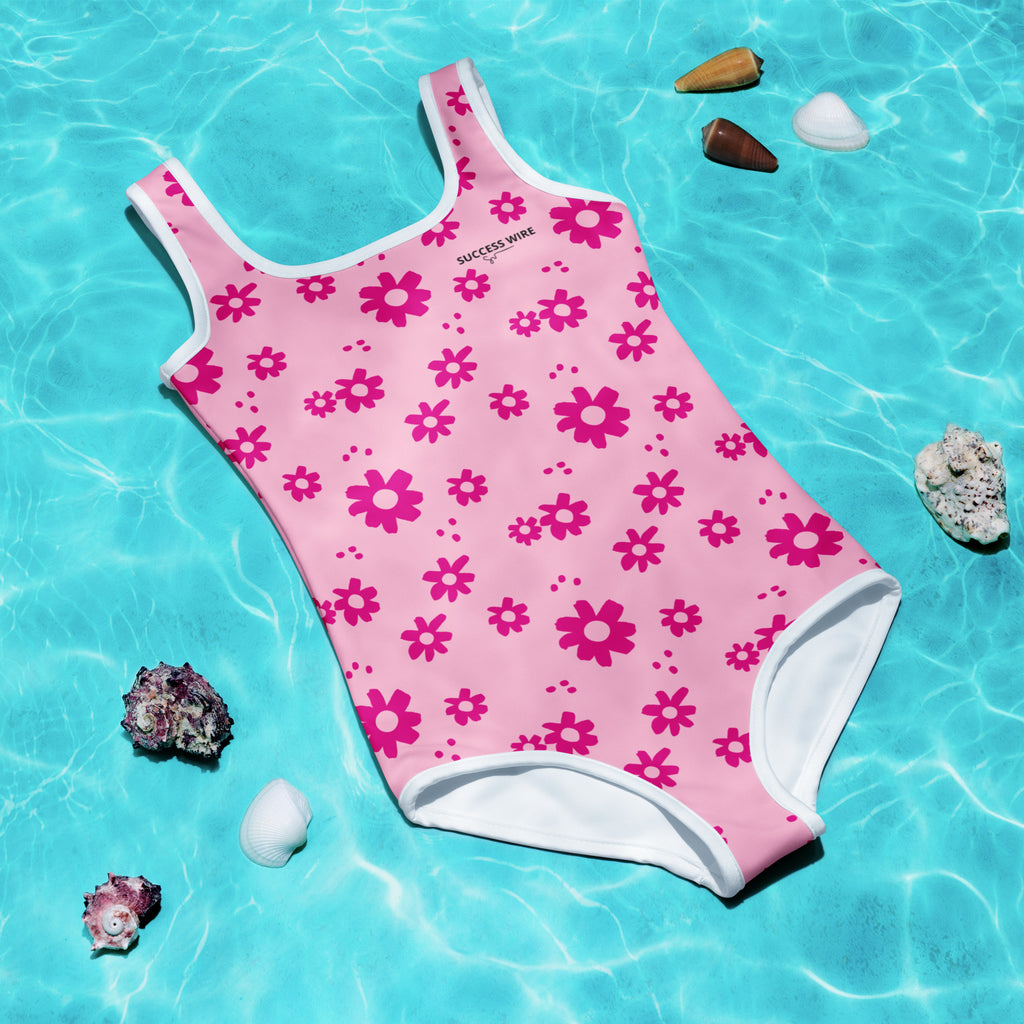SUCCESS WIRE Power Flower Pink Swimsuit for Little Girls (2T-7)