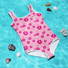 Load image into Gallery viewer, SUCCESS WIRE Power Flower Pink Swimsuit for Little Girls (2T-7)
