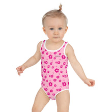 Load image into Gallery viewer, SUCCESS WIRE Power Flower Pink Swimsuit for Little Girls (2T-7)
