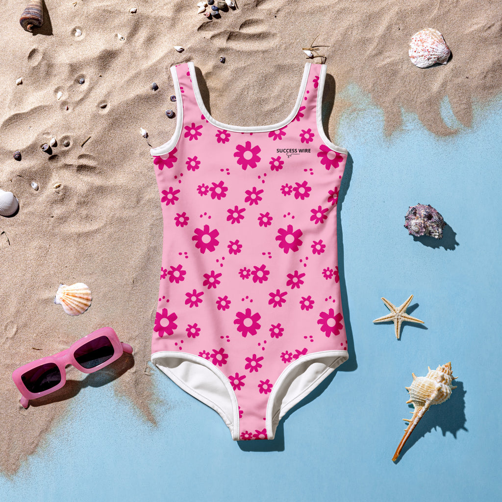 SUCCESS WIRE Power Flower Pink Swimsuit for Little Girls (2T-7)