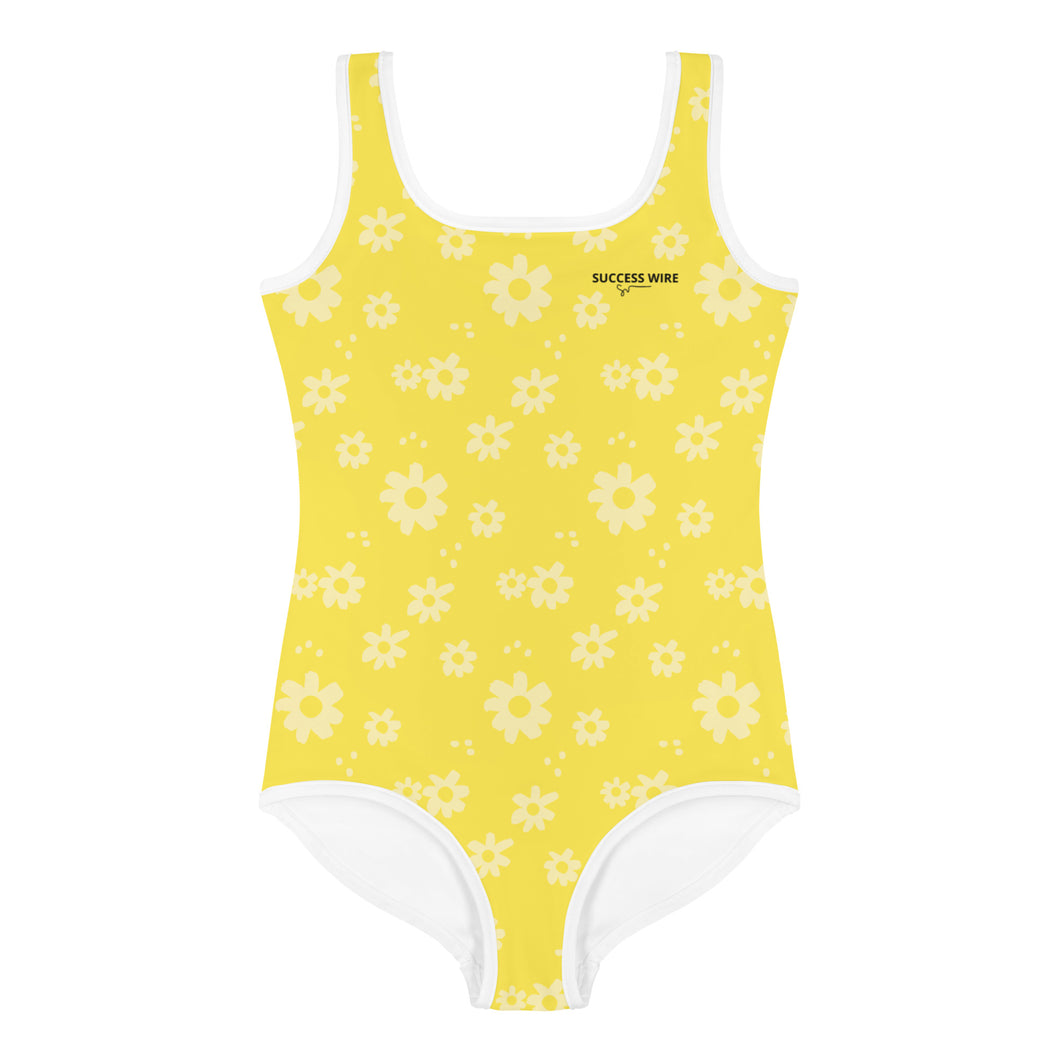 SUCCESS WIRE Power Flower Yellow Swimsuit for Little Girls (2T-7)