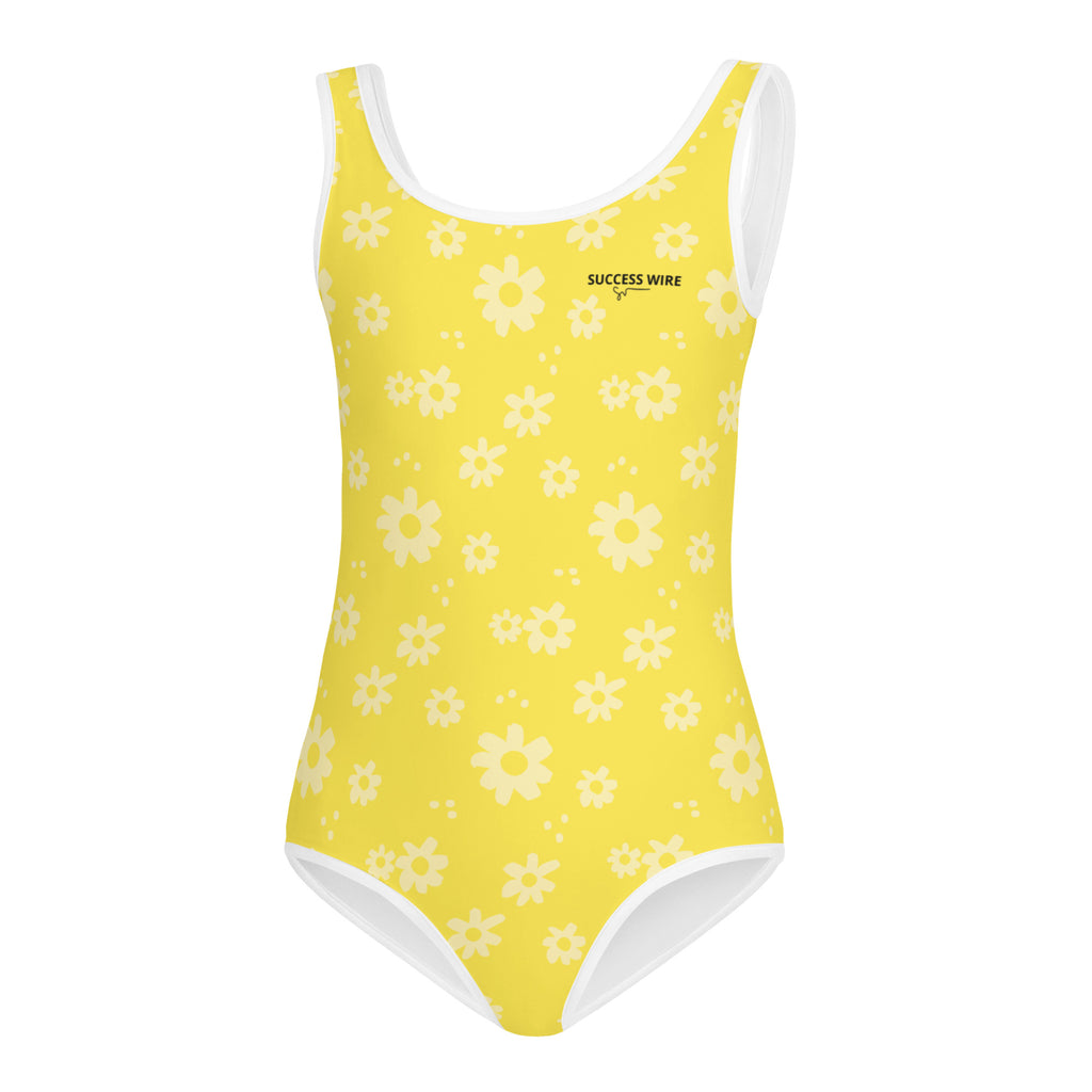 SUCCESS WIRE Power Flower Yellow Swimsuit for Little Girls (2T-7)