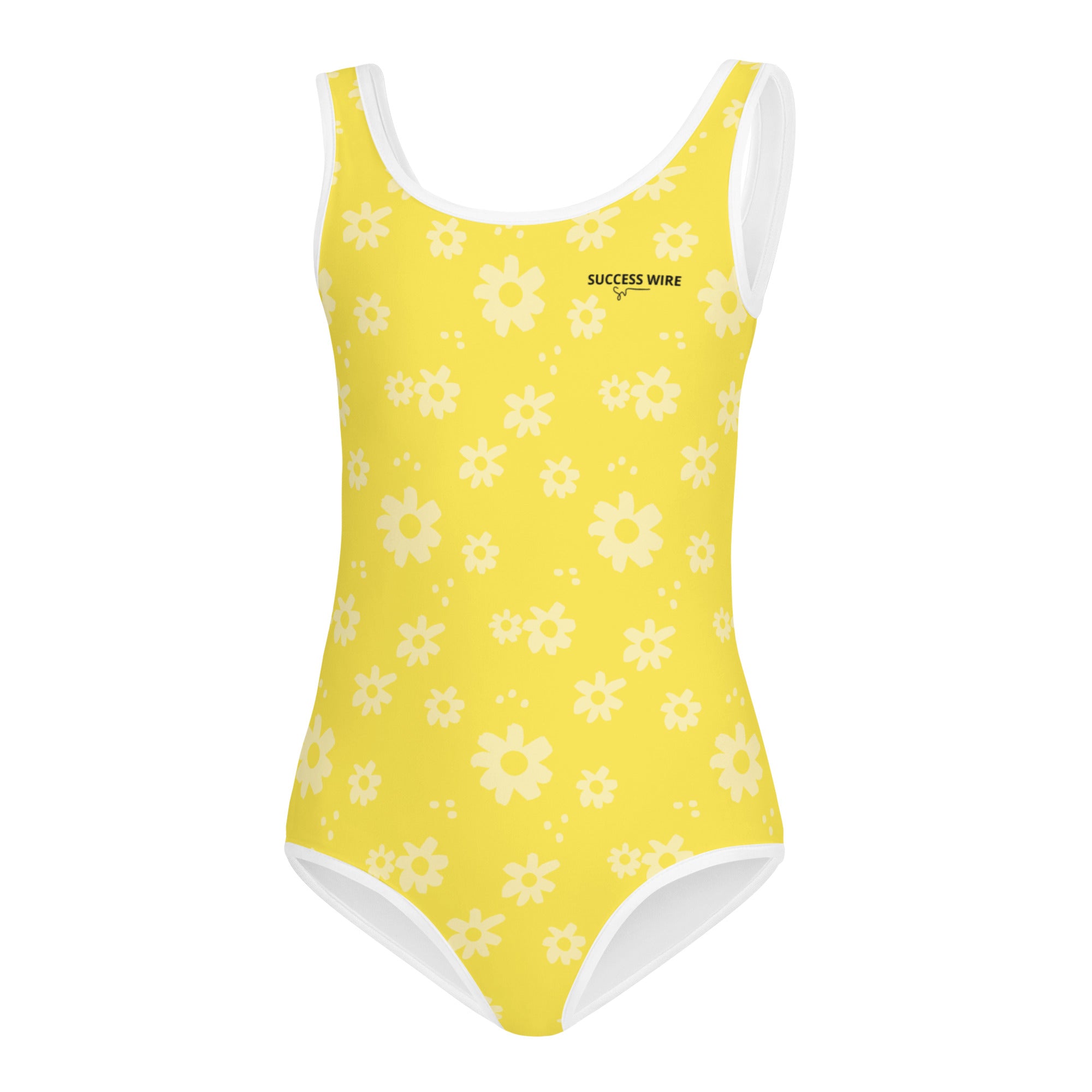 SUCCESS WIRE Power Flower Yellow Swimsuit for Little Girls (2T-7)