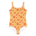 SUCCESS WIRE Power Flower Chardonnay Orange Swimsuit for Little Girls (2T-7)