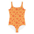 SUCCESS WIRE Power Flower Orange Rose Swimsuit for Little Girls (2T-7)
