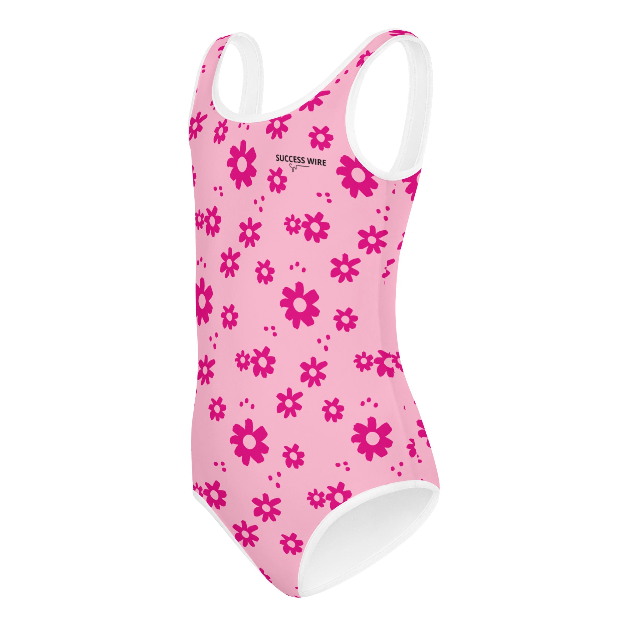 SUCCESS WIRE Power Flower Pink Swimsuit for Little Girls (2T-7)